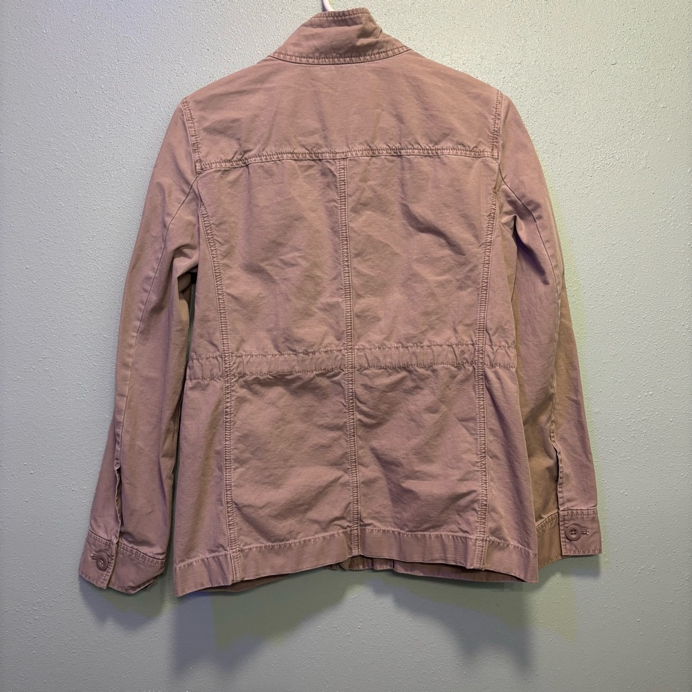 J. Crew Women’s Gray Utility Jacket Size Small Lightweight Zip Cinch Waist - Picture 6 of 8